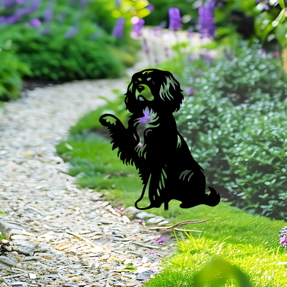 Metal Dog Garden Stake with Sm - Hunting Outdoor Christmas Decorations recensie en prijs