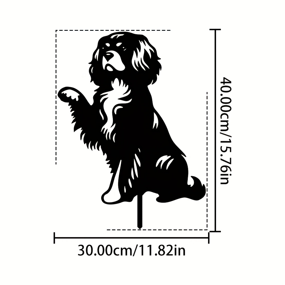 Metal Dog Garden Stake with Sm - Hunting Outdoor Christmas Decorations recensie en prijs