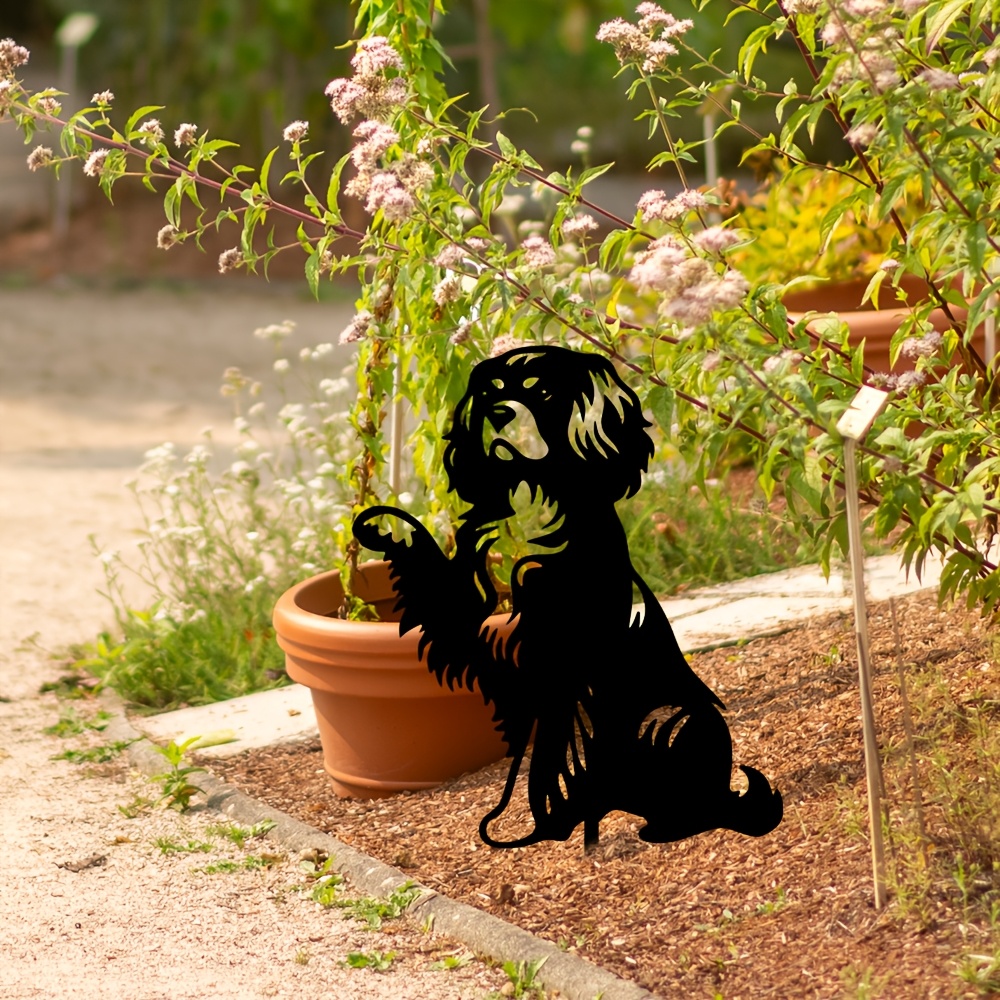 Metal Dog Garden Stake with Sm - Hunting Outdoor Christmas Decorations recensie en prijs