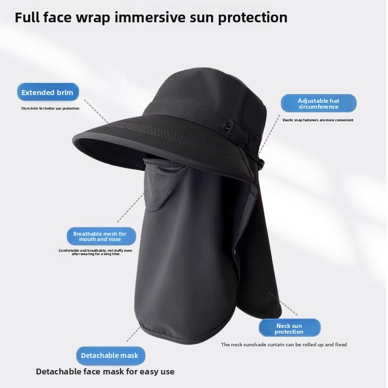 Summer Sun Hats with Face Mask - Outdoor Hunting And Fishing recensie en prijs