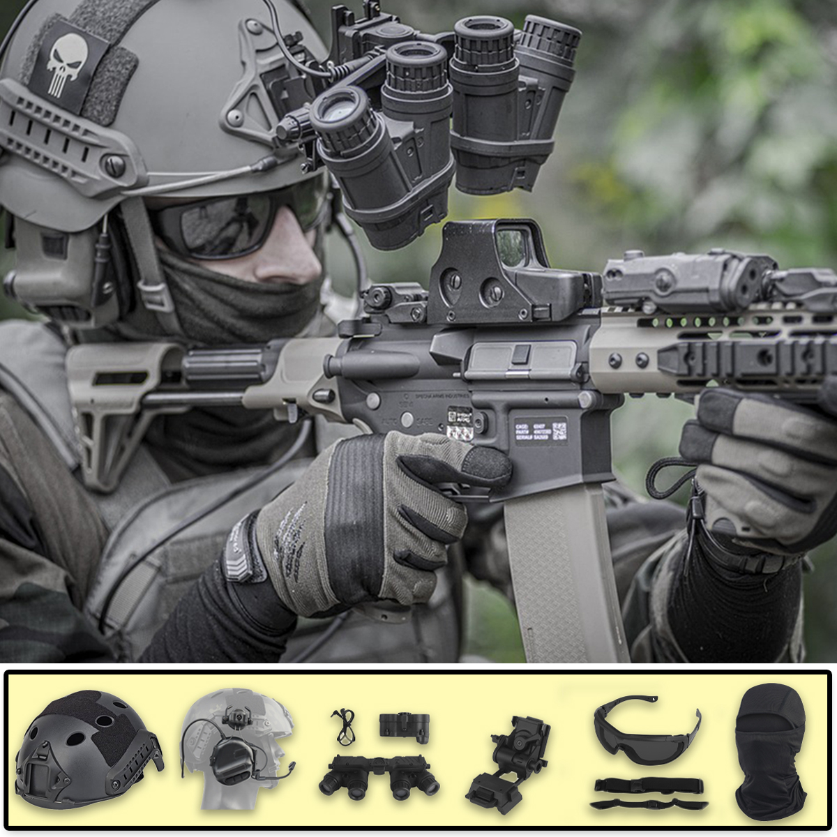 Fast Airsoft Helmet Set with T - Outdoor Hunting Movies recensie en prijs