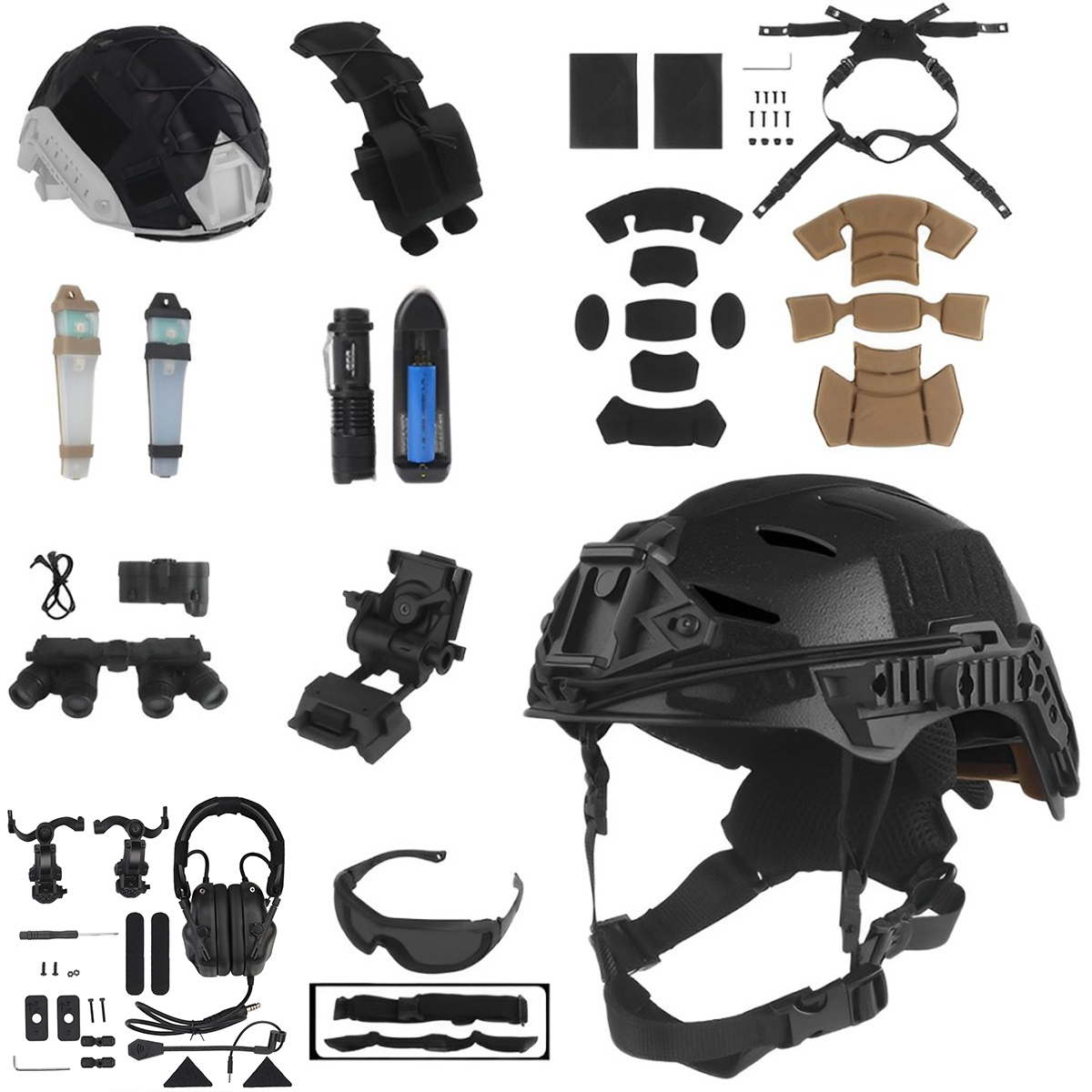 Tactical Helmet Set with Commu - Outdoor Hunting Movies recensie en prijs