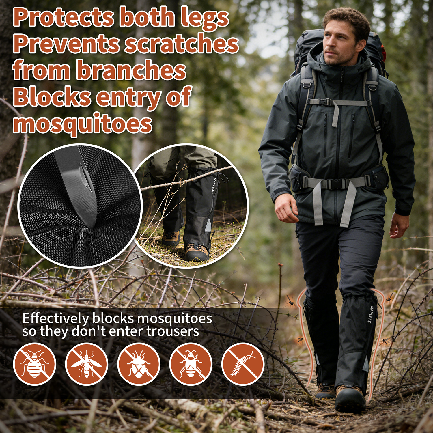 MAPLEAF Waterproof Leg Gaiters - Outdoor Hunting And Fishing recensie en prijs