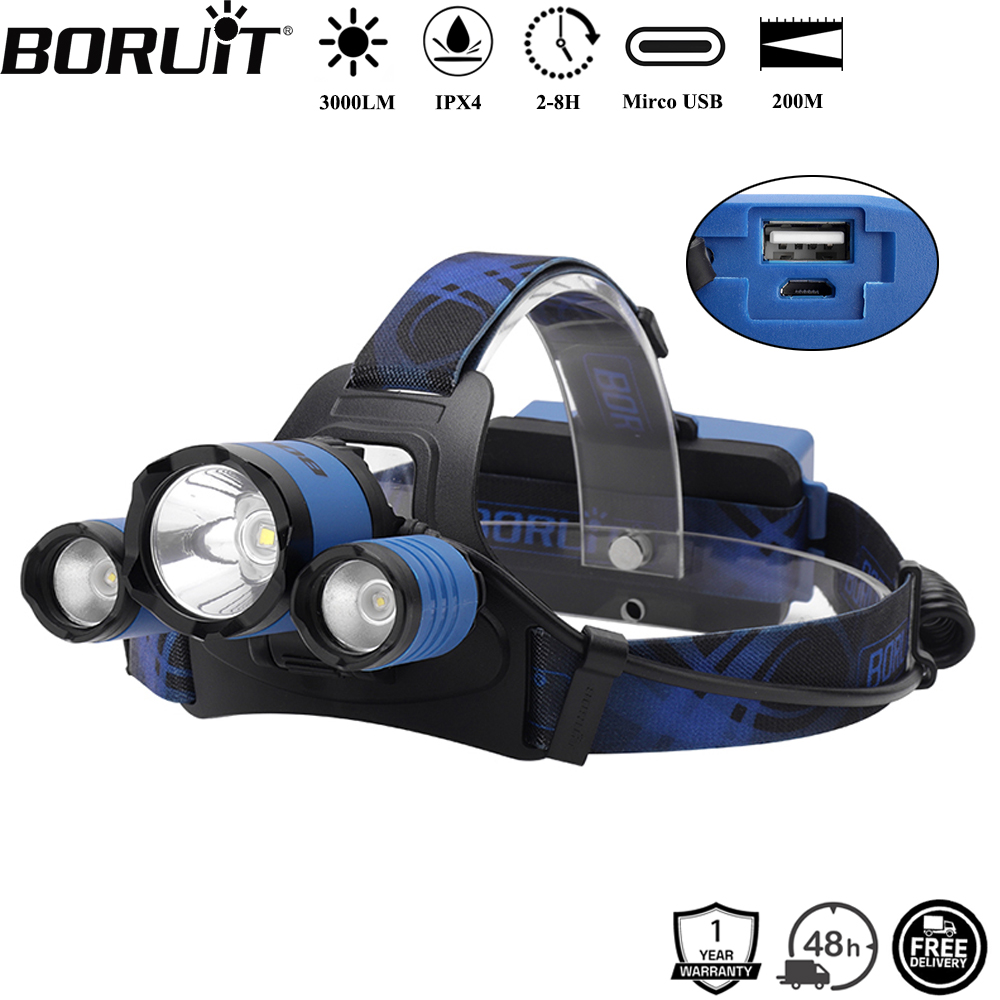 BORUiT B21 3000LM LED Headlamp - Outdoor Hunting Bike recensie en prijs