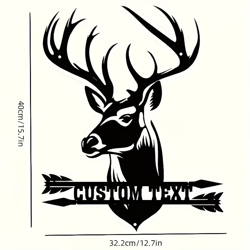 Custom Deer Head Metal Wall Ar - Hunting Outdoor Christmas Decorations recensie en prijs