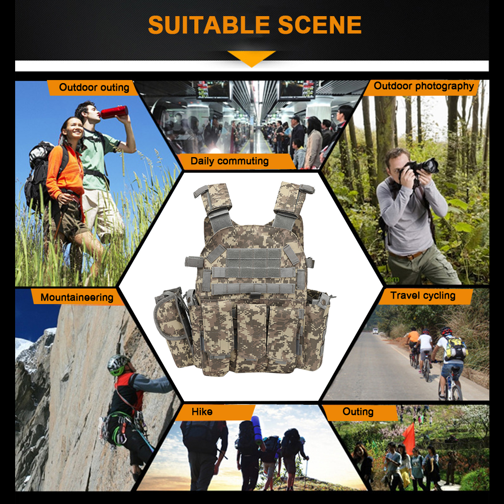 600D Nylon Tactical Vest MOLLE - Outdoor Hunting Vest recensie en prijs