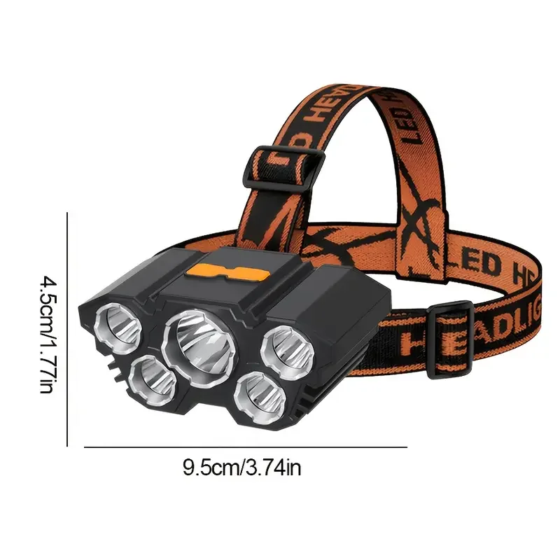 Portable 5LED Outdoor Headlamp - Outdoor Hunting And Fishing recensie en prijs